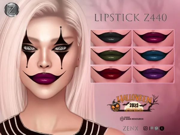 Alpha ZENX LIPSTICK Z440 by zenx - The Sims 4 Custom Content