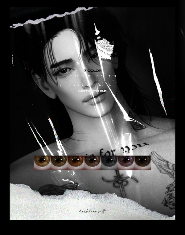 Alpha [ Diorhomme Suit ] SEVEN 7 COLOR EYELENS HQ by simsfinds - The Sims 4 Custom Content