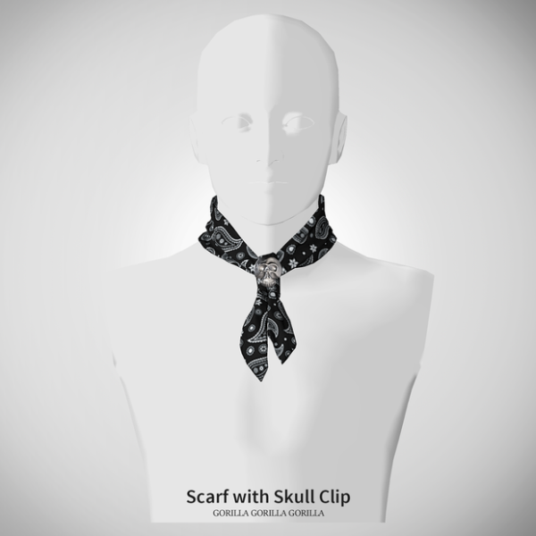 Alpha Scarf with Skull Clip by simsfinds - The Sims 4 Custom Content