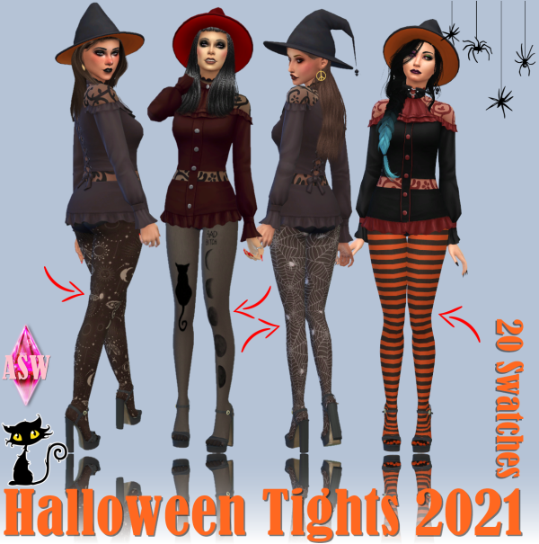Maxis Match Halloween Tights by simsfinds - The Sims 4 Custom Content