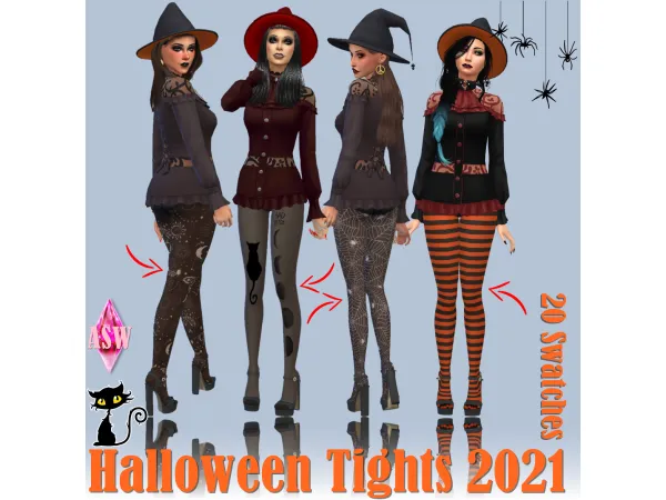 Maxis Match Halloween Tights - The Sims 4 Custom Content