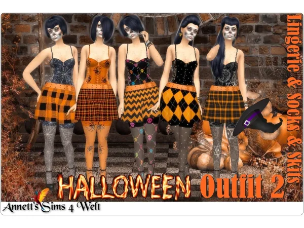 Mix Halloween Outfit 2 - The Sims 4 Custom Content