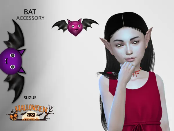 Alpha Halloween Bat Accessory Child - The Sims 4 Custom Content