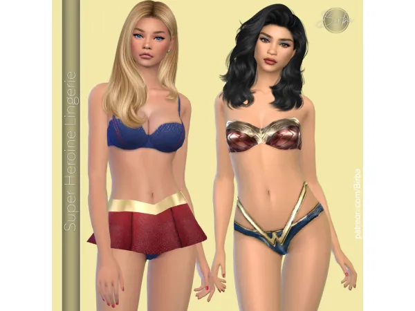 Alpha Super Heroine Lingerie - The Sims 4 Custom Content