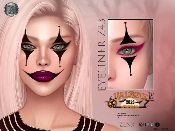 Alpha ZENX EYELINER Z43 - The Sims 4 Custom Content