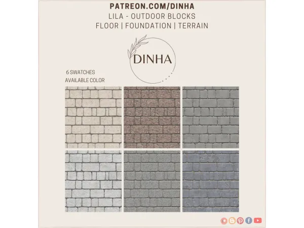 Lila Outdoor Blocks Floor Foundation Terrain - The Sims 4 Custom Content