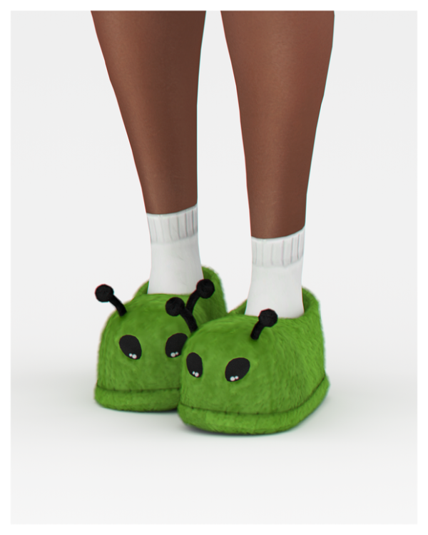 Alpha Cute Alien Slippers by simsfinds - The Sims 4 Custom Content
