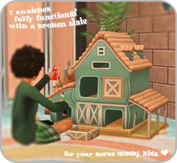 the country classic barn doll house by simsfinds - The Sims 2 Custom Content