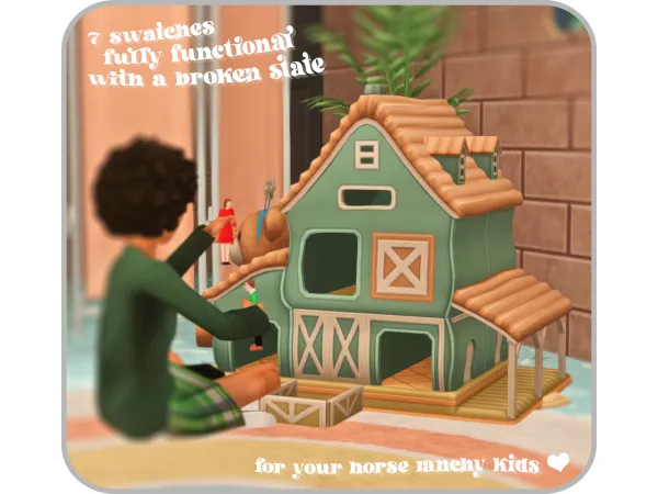 the country classic barn doll house - The Sims 2 Custom Content