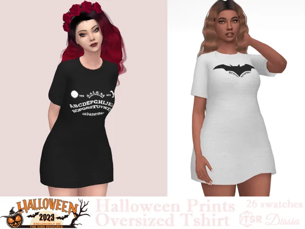 Halloween Prints Oversized Tshirt