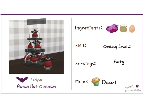 Maxis Match Plasma Bat Cupcakes - The Sims 4 Custom Content