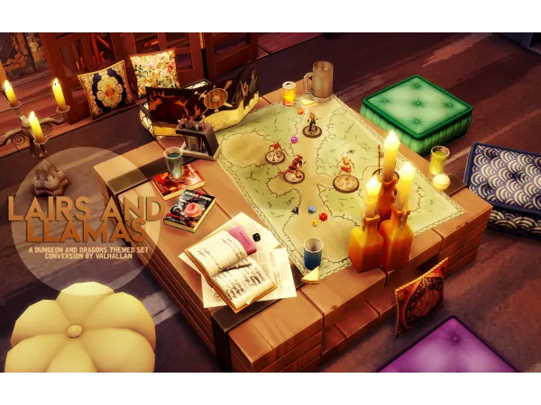 Mix LAIRS LLAMAS a Dungeons Dragons themed set by Valhallan - The Sims 4 Custom Content