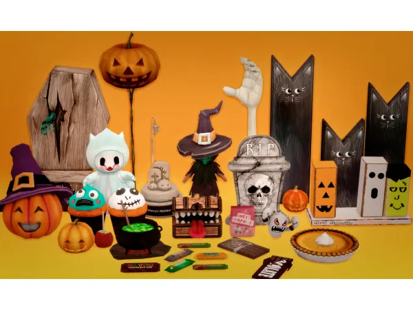 Mix CLUTTER (25 ITEMS)Witch's Work Room - The Sims 4 Custom Content