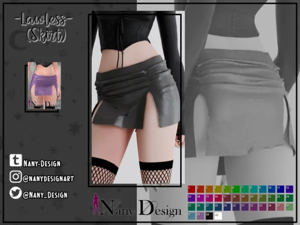 Alpha Lawless Skirt - The Sims 4 Custom Content