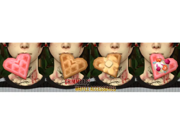 Maxis Match GrimmBats Waffle Accessories - The Sims 4 Custom Content