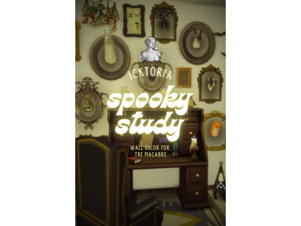 Maxis Match Spooky Study Set - The Sims 4 Custom Content