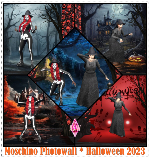 Maxis Match Moschino Photowall Halloween 2023 by simsfinds - The Sims 4 Custom Content