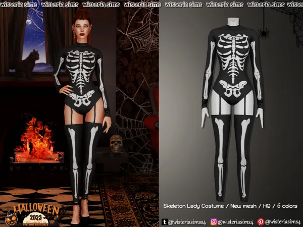 Alpha SKELETON COSTUME - The Sims 4 Custom Content