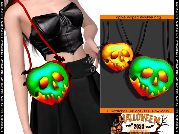 Apple shaped shoulder bag adult