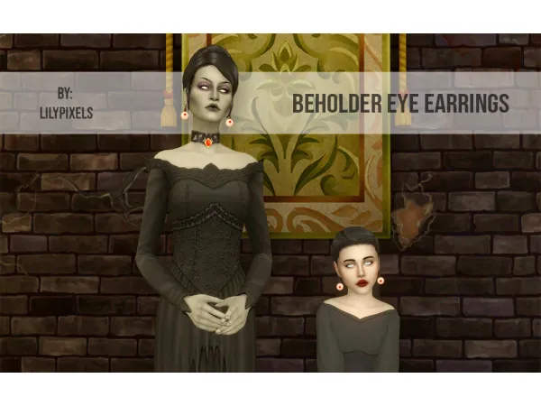 Maxis Match Beholder Eye Earrings - The Sims 4 Custom Content