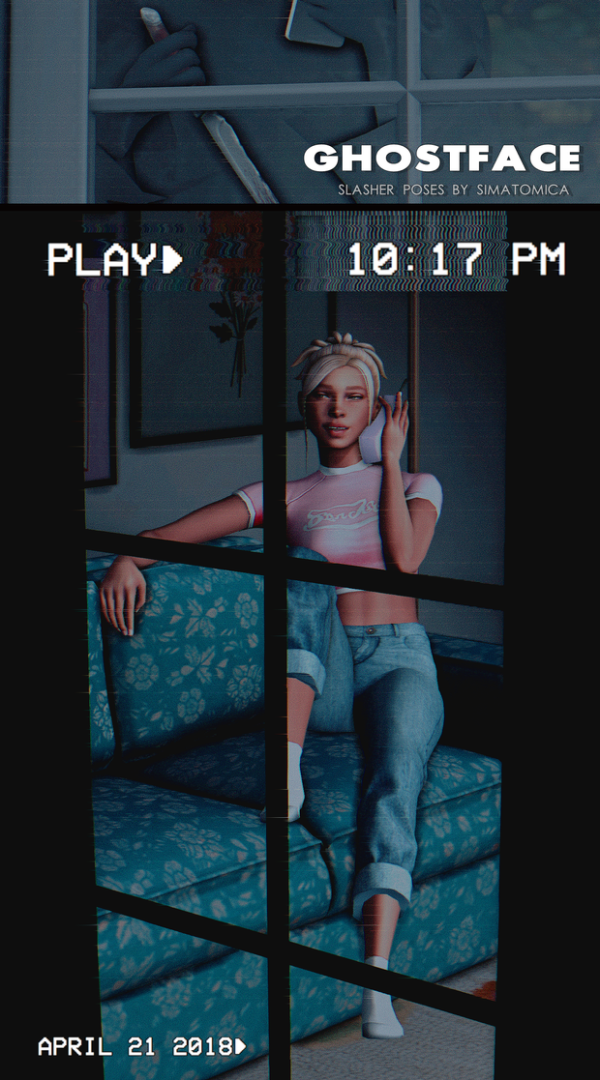 Mix Ghostface Slasher Poses by simsfinds - The Sims 4 Custom Content