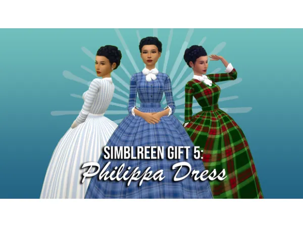Mix Simblreen Gift 5 Philippa Dress - The Sims 4 Custom Content