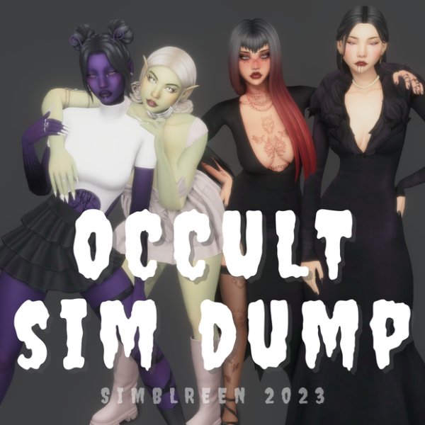 Maxis Match Occult Sim Dump Simblreen 2023 by simsfinds - The Sims 4 Custom Content