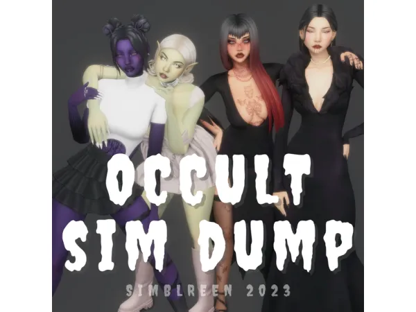 Maxis Match Occult Sim Dump Simblreen 2023 - The Sims 4 Custom Content