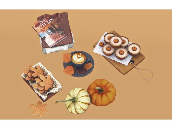 SugarSSims Leosims Cozy Autumn Set 4t3 - The Sims 3 Custom Content