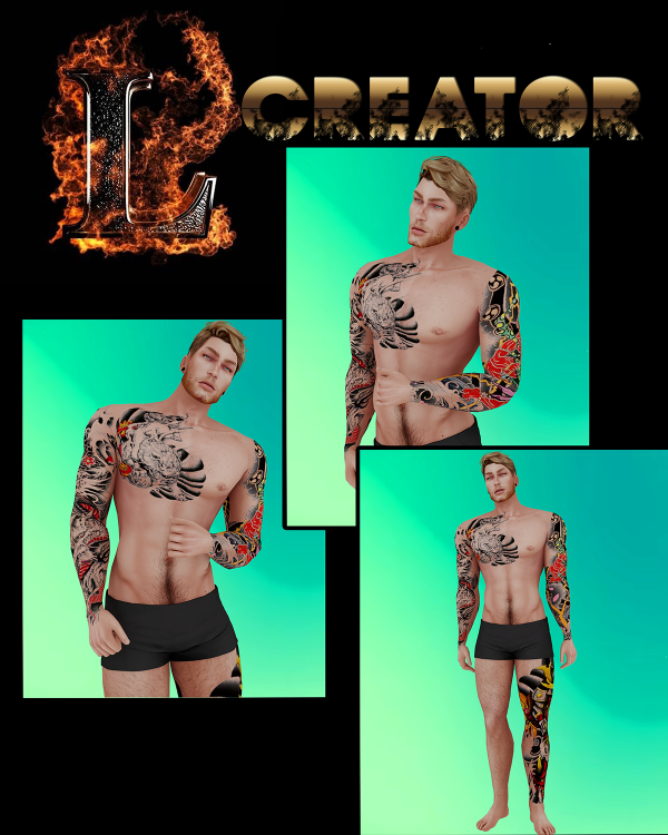 Mix tattoo body 5 by lamontcreatorr - The Sims 4 Custom Content