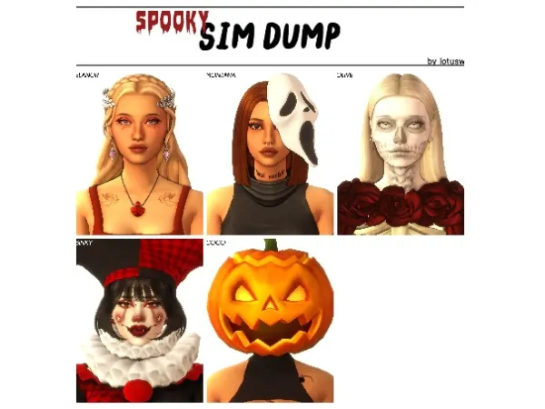 Maxis Match spooky sim dump - The Sims 4 Custom Content