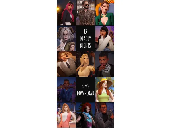 Maxis Match 13 Deadly Nights of CAS Sims Download - The Sims 4 Custom Content