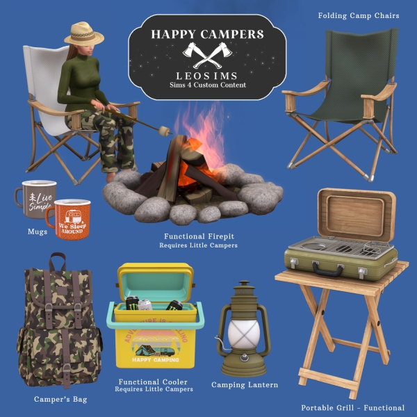 Alpha Happy Campers by leosims4cc - The Sims 4 Custom Content
