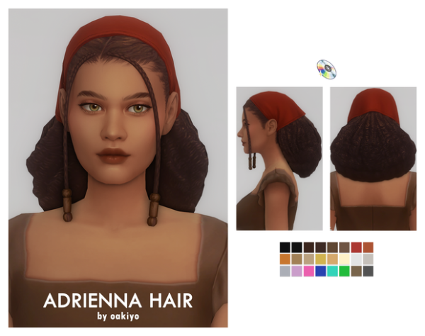Maxis Match Adrienna Hair by simsfinds - The Sims 4 Custom Content