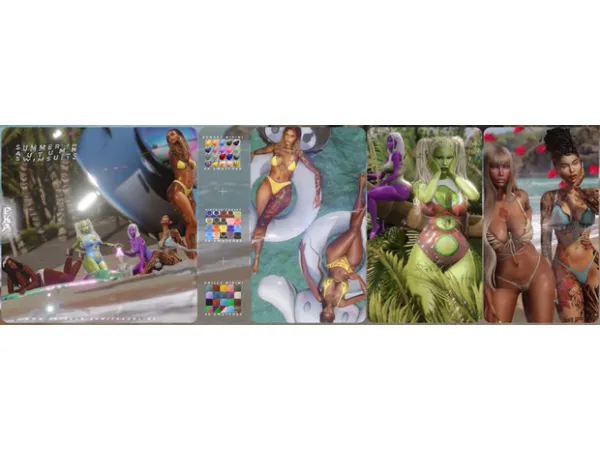 Alpha Summer In Autumn Swimsuits - The Sims 4 Custom Content