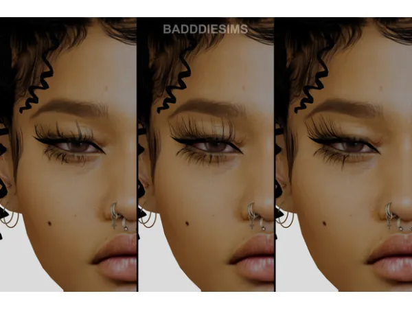 Alpha 3D MINK LASHES L77 L78 L79 by simsfinds - The Sims 4 Custom Content