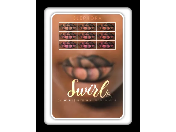 Alpha Swirl Lipstick - The Sims 4 Custom Content