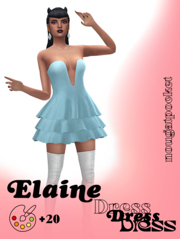 Maxis Match elaine dress by simsfinds - The Sims 4 Custom Content