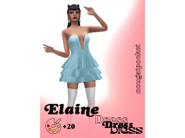 Maxis Match elaine dress - The Sims 4 Custom Content