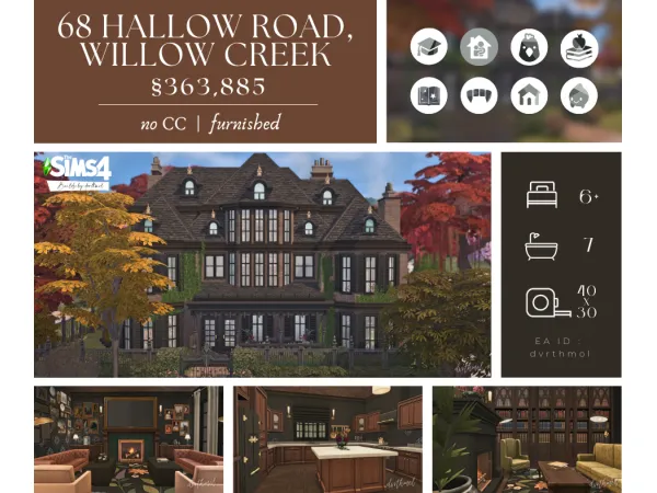 Maxis Match 68 HALLOW ROAD - The Sims 4 Custom Content