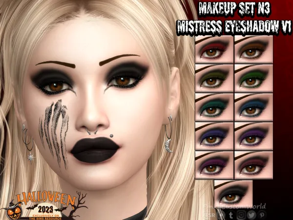 Alpha Makeup Set N3 Mistress Eyeshadow V1 - The Sims 4 Custom Content