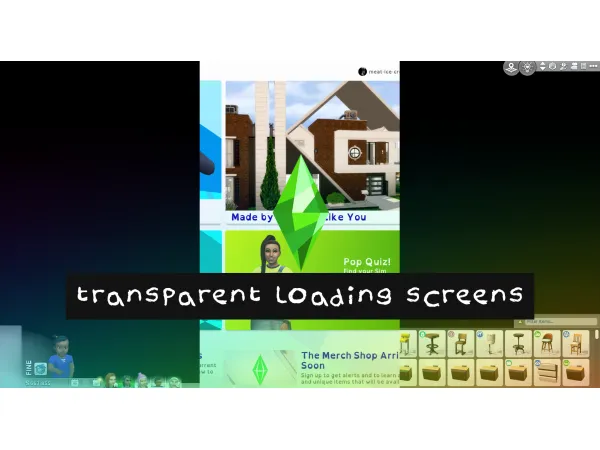 Maxis Match Transparent Loading Screens [13 options mainly pride flags] ice creammm by meat - The Sims 4 Custom Content