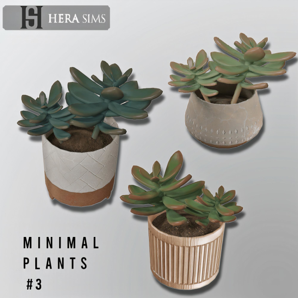 Alpha Minimal plants 3 set by herasims4 - The Sims 4 Custom Content