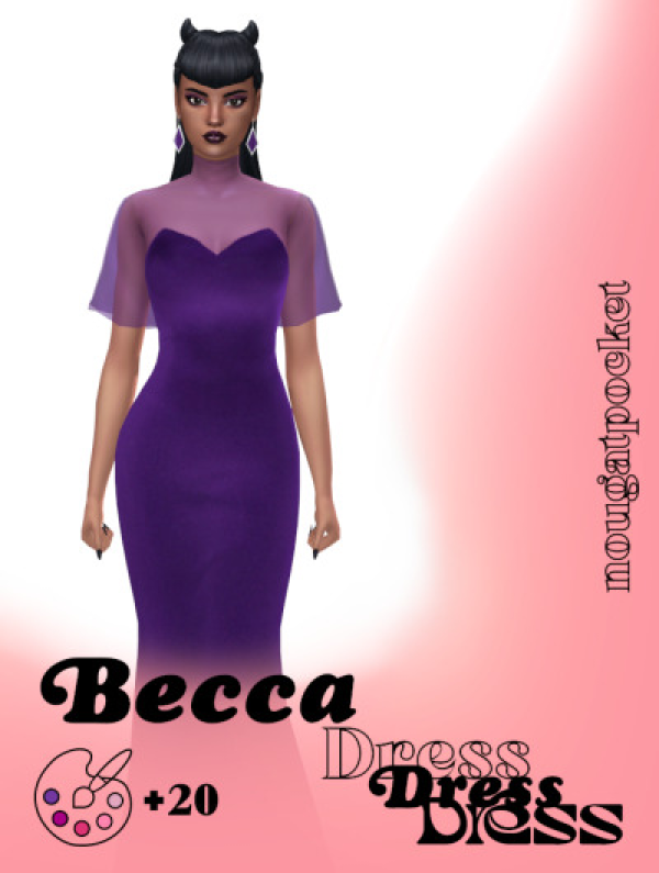 Maxis Match becca dress by simsfinds - The Sims 4 Custom Content
