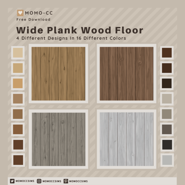 Mix Wild Plank Wood Floor by simsfinds - The Sims 4 Custom Content