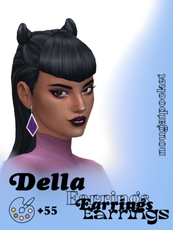 Maxis Match della earrings by simsfinds - The Sims 4 Custom Content