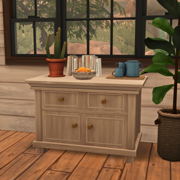Maxis Match Country dresser by simsfinds - The Sims 4 Custom Content