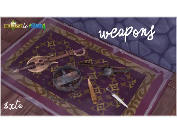 Mix TSM to Medieval weapons - The Sims 4 Custom Content
