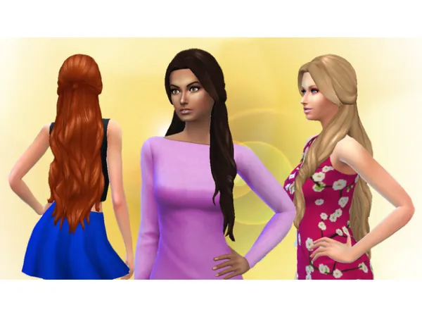 Maxis Match Flame Hair (version 2) - The Sims 4 Custom Content