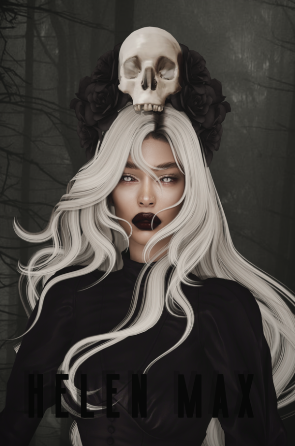 Alpha Helen Max skull and roses by simsfinds - The Sims 4 Custom Content